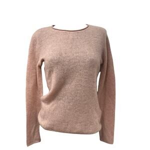 NAADAM Featherweight Cashmere Slim Crewneck Sweater in Desert Pink M